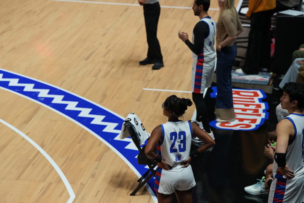 Janelle Monáe at the 2023 NBA All-Star Celebrity Game